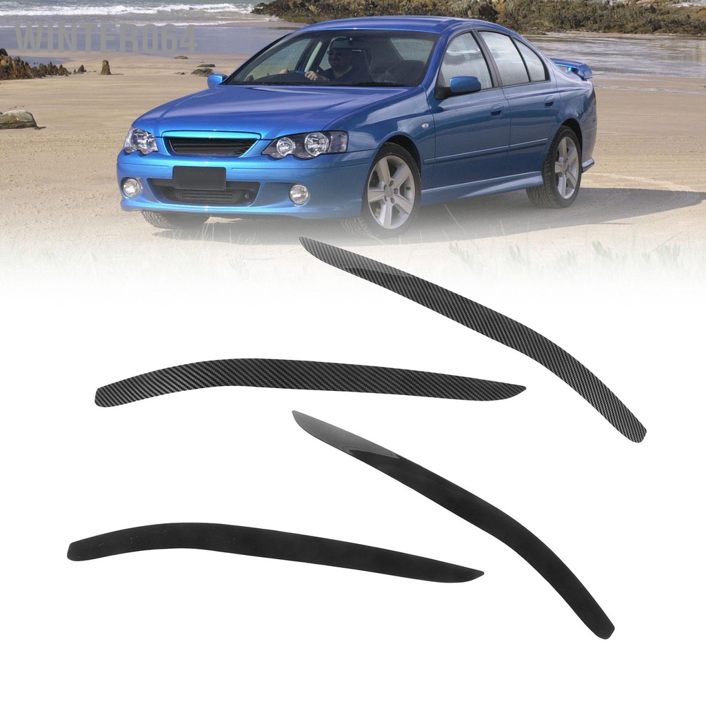 Winter064 2 Chiếc Đèn Pha Viền Lông Mày Trái Phải Trước Mí Mắt Bao Da Thay Thế Cho Xe Ford Falcon Fairmont Fairlane