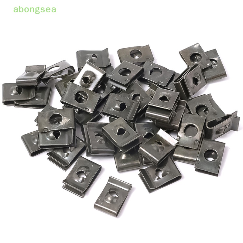 FENDER Set 10 / 20 / 30 / 40 Kẹp Chữ U Bằng Kim Loại Dùng Để Cố Định Tấm Chắn Bùn Của Xe Ô Tô