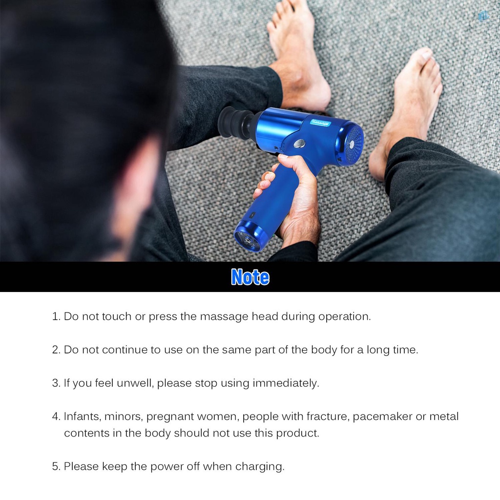 Máy Mát Xa Thư Giãn Cơ Bắp 4 Đầu Bằng Hợp Kim Nhôm Kèm 6 Đầu Mát Xa Tùy Chỉnh Tiện Dụng s2mwvn