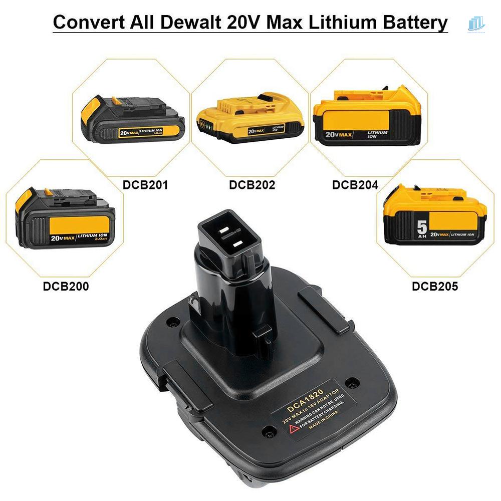 Bộ Chuyển Đổi Pin Thông Minh 20V DCA1820 Cho Pin Dewalt 18V Dewalt 20V 18V DC9096 DC9098 DE9096