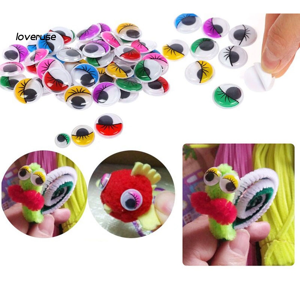 Set 50 Mắt Nhựa Tự Dính Cho Búp Bê