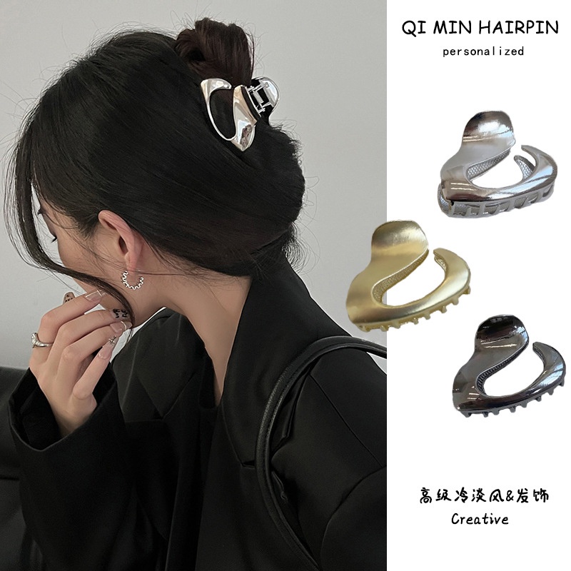 Kẹp Tóc Hình Cá Mập Bằng Kim Loại Cao Cấp Thời Trang Cho Nữ