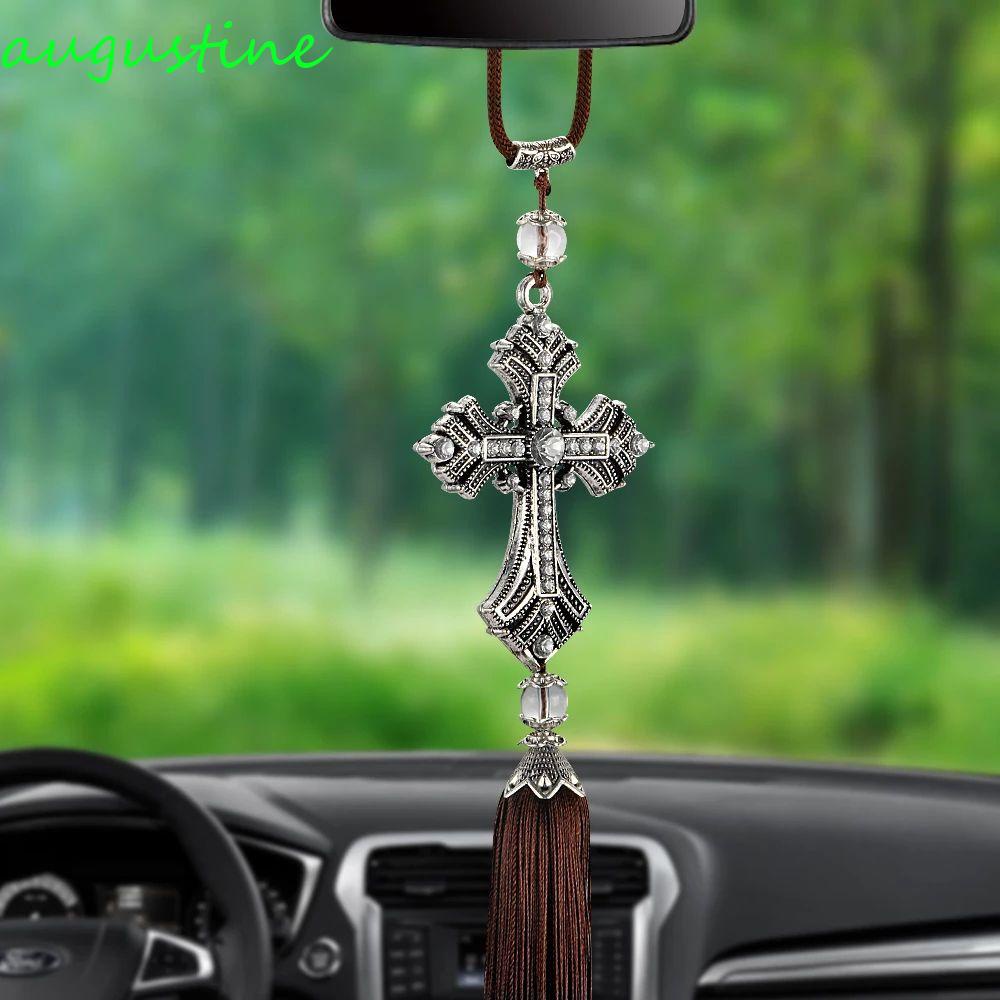 Gương Chiếu Hậu Xe Hơi Hình Chữ Thập Phong Cách AUGUSTINE|Mặt Dây Chuyền Khắc Hình Chúa Jesus