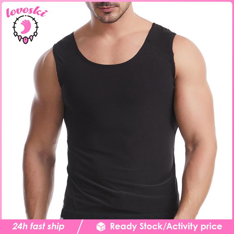 [Lovoski] Áo Ba Lỗ Thể Thao Thấm Hút Mồ Hôi Giảm Cân Đốt Cháy Mỡ Thừa Cho Nam