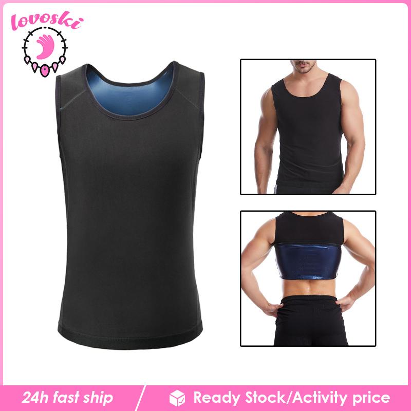 [Lovoski] Áo Ba Lỗ Thể Thao Thấm Hút Mồ Hôi Giảm Cân Đốt Cháy Mỡ Thừa Cho Nam