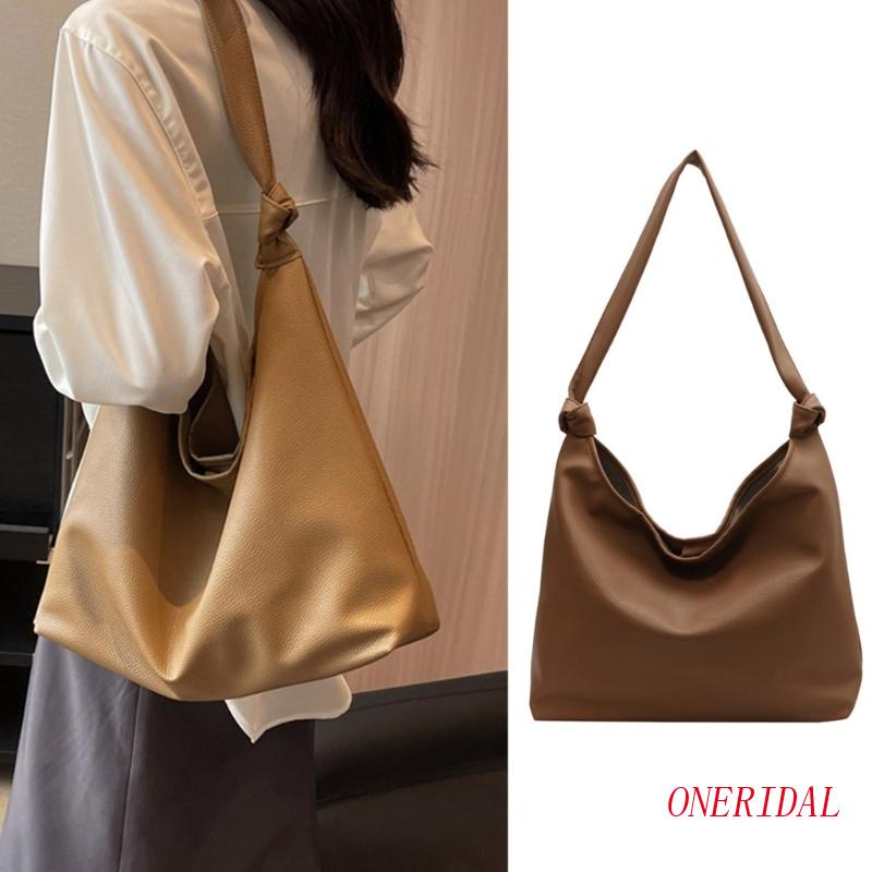 Túi Xách Tay Bằng Da PU Sức Chứa Lớn Màu Trơn Thời Trang Dành Cho Nữ