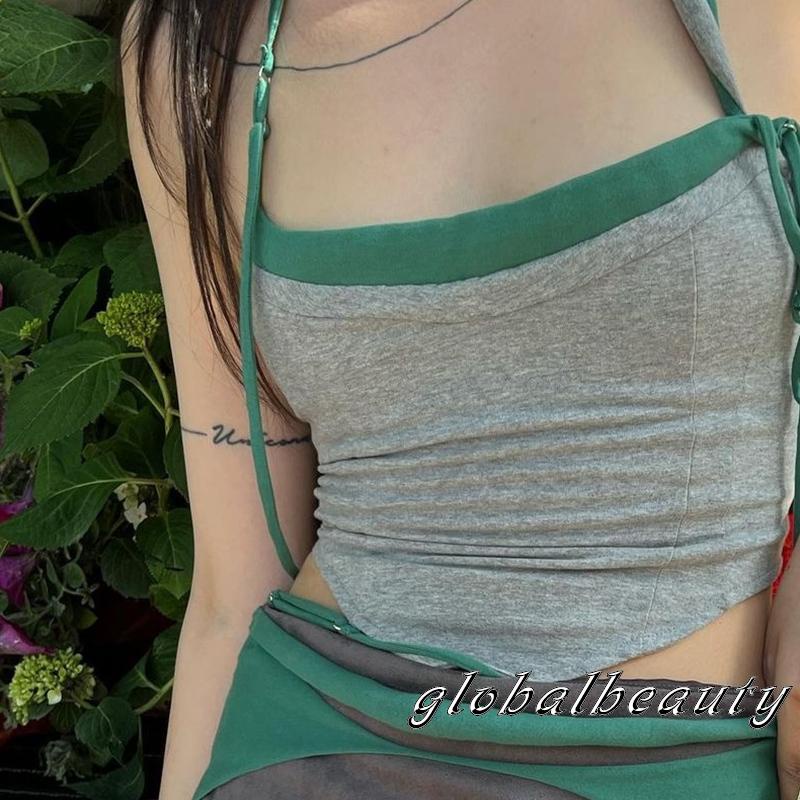 Gb Áo Tank Top Hai Dây Màu Sắc Phù Hợp Với Mùa Hè Có Thể Điều Chỉnh Phiên Bản Ôm Sát