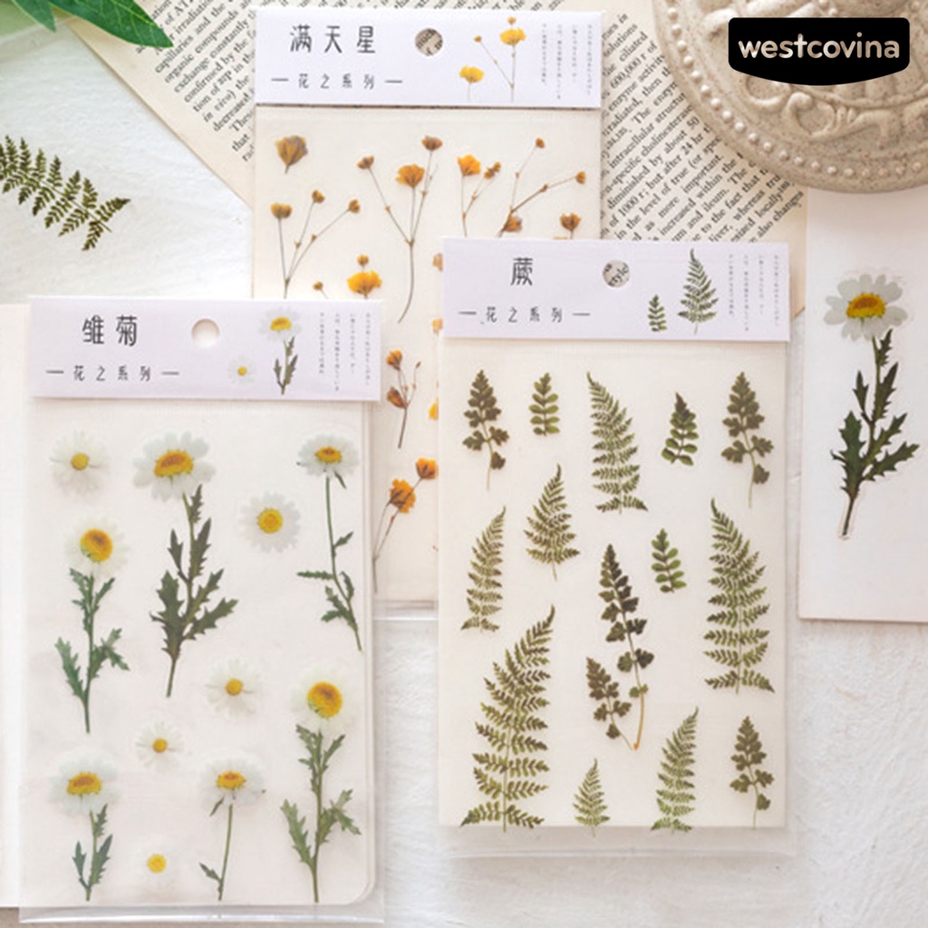 [COD]♪Bộ 2 Miếng Dán Trang Trí Sổ Tay Chống Thấm Nước Tự Dính DIY