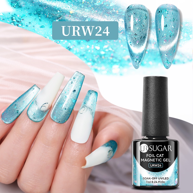 Lọ gel sơn móng tay UR SUGAR hiệu ứng mắt mèo từ tính UV LED 7ml màu sắc thời trang