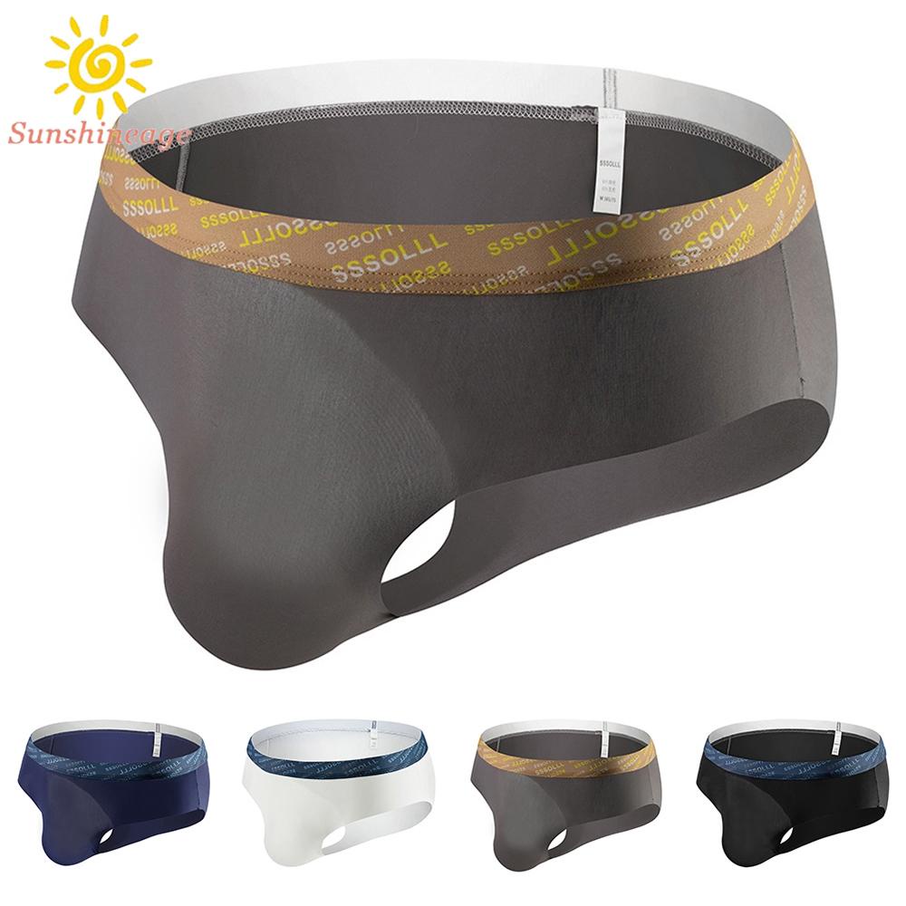 Quần Lót Lụa Lạnh Siêu Mỏng Lưng Thấp Gợi Cảm Cho Nam