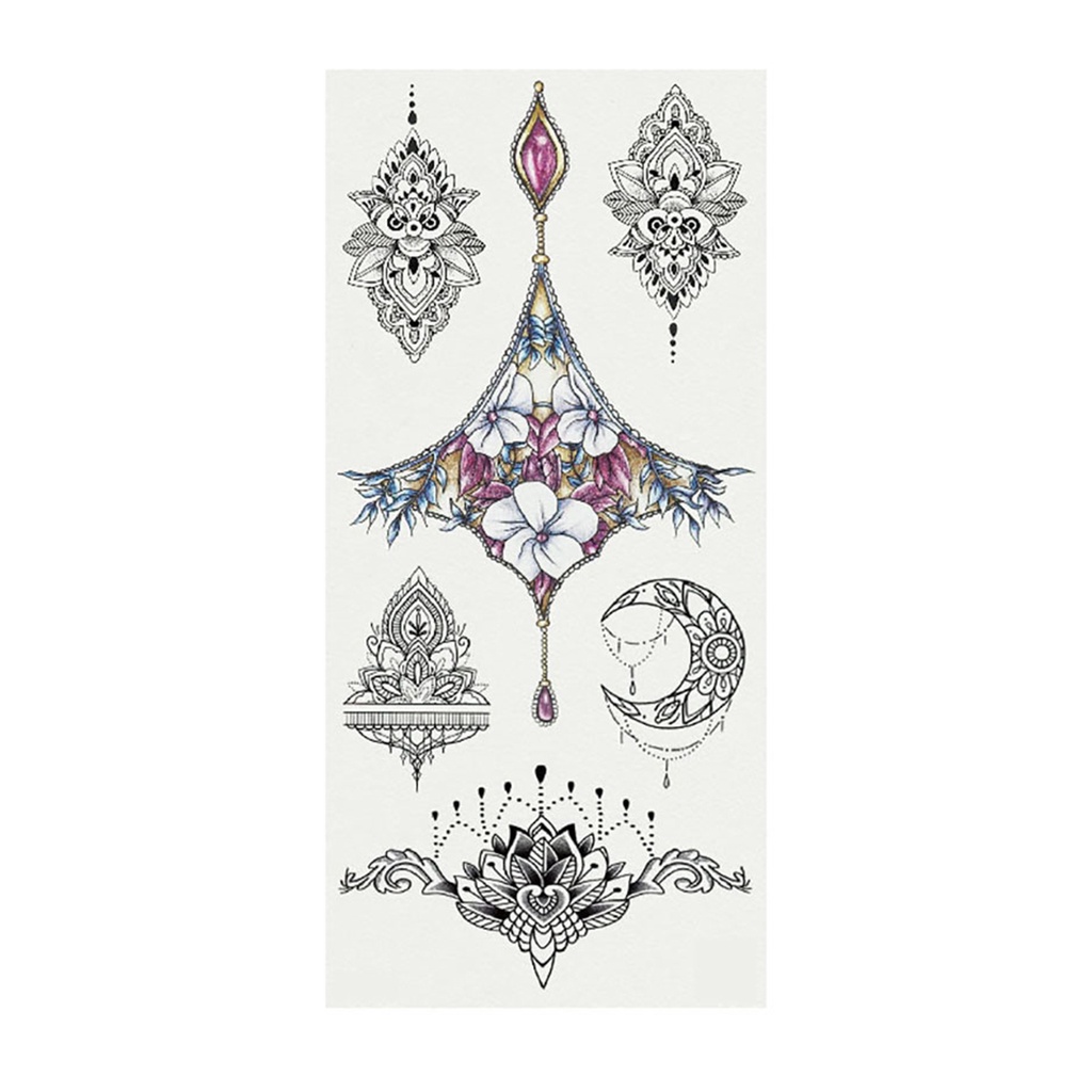 [beautymart] Hình Xăm Dán Tạm Thời Hình Lông Vũ Chim Và Cây Thời Trang Có Thể Tháo