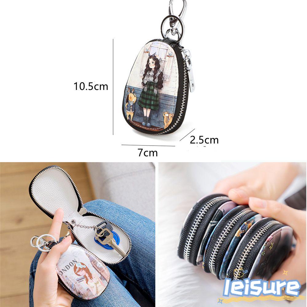 Ví Mini Đựng Chìa Khóa Xe Hơi Thời Trang Cho Nữ Giá Đỡ