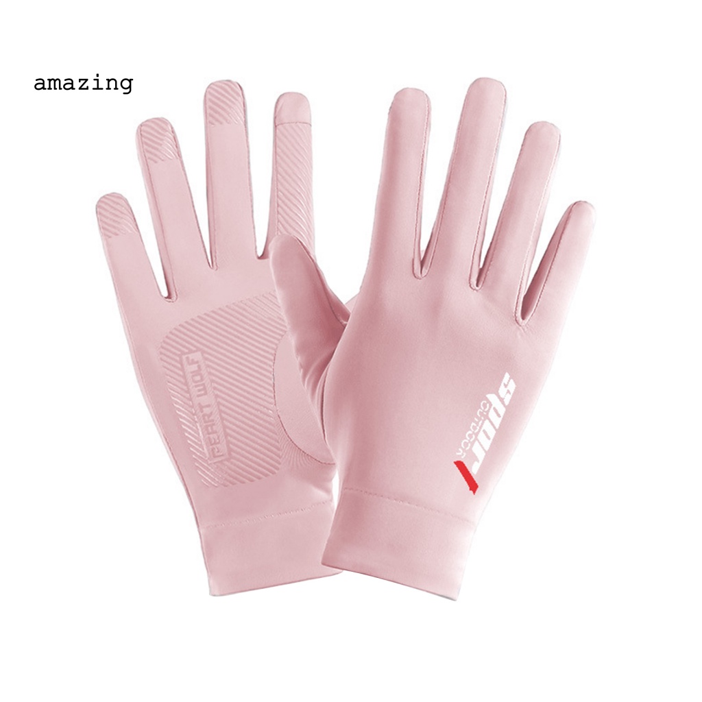 1 Đôi Găng Tay Lái Xe Đạp Bằng Silicon Có Thể Dùng Màn Hình Cảm Ứng Dễ Sử Dụng