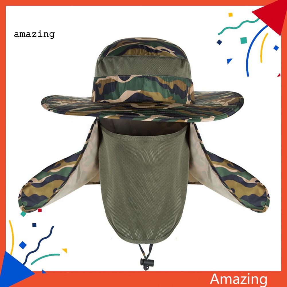 Mũ Câu Cá Vành Rộng Unisex Chống Tia UV Có Thể Tháo Rời