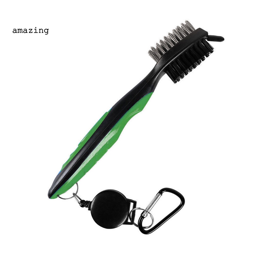 Bàn Chải Vệ Sinh Gậy Đánh Golf Hai Mặt Có Móc Khóa Thu Gọn Tiện Lợi