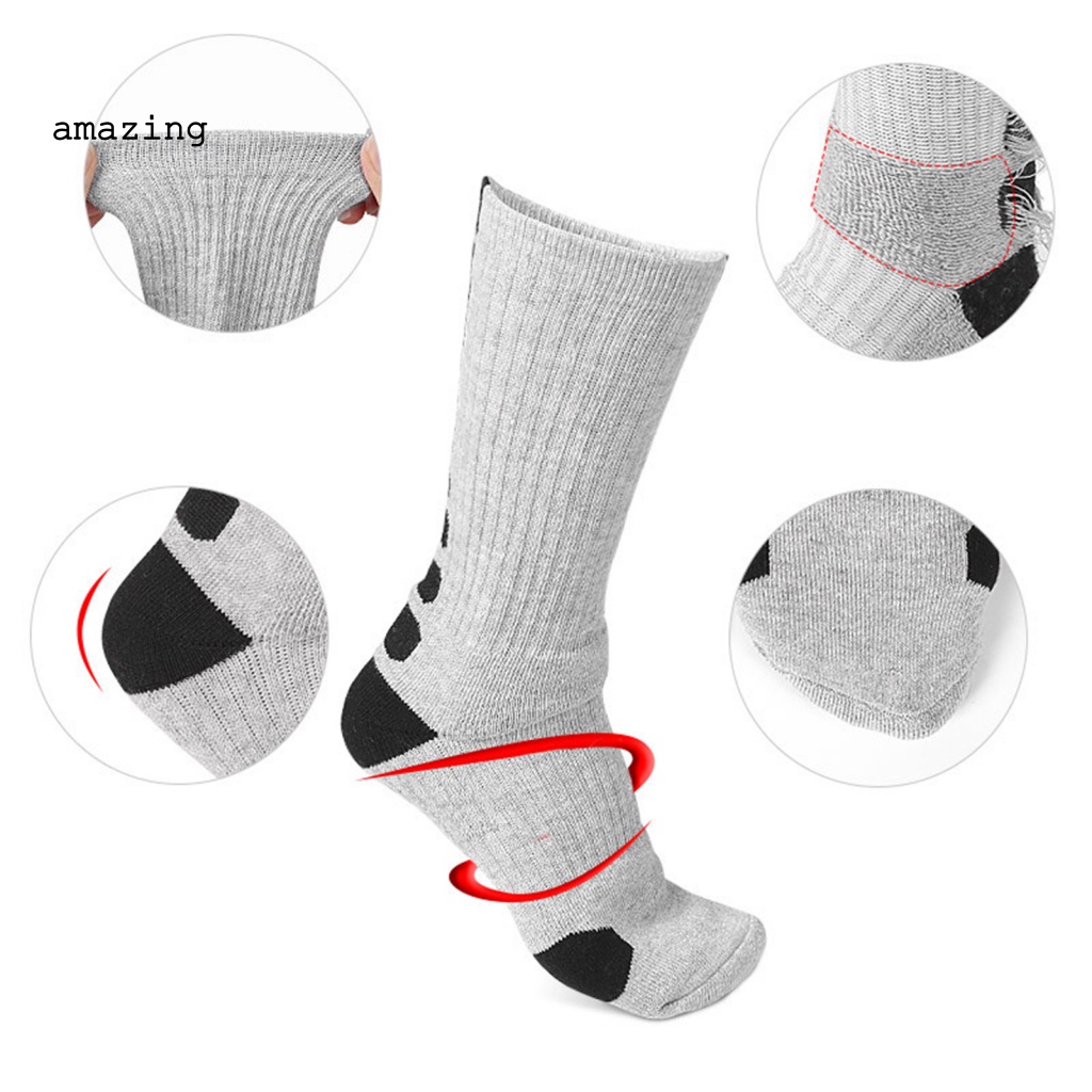 1 Đôi Vớ Thể Thao Co Giãn Thoáng Khí Có Gân Dành Cho Nam Nữ