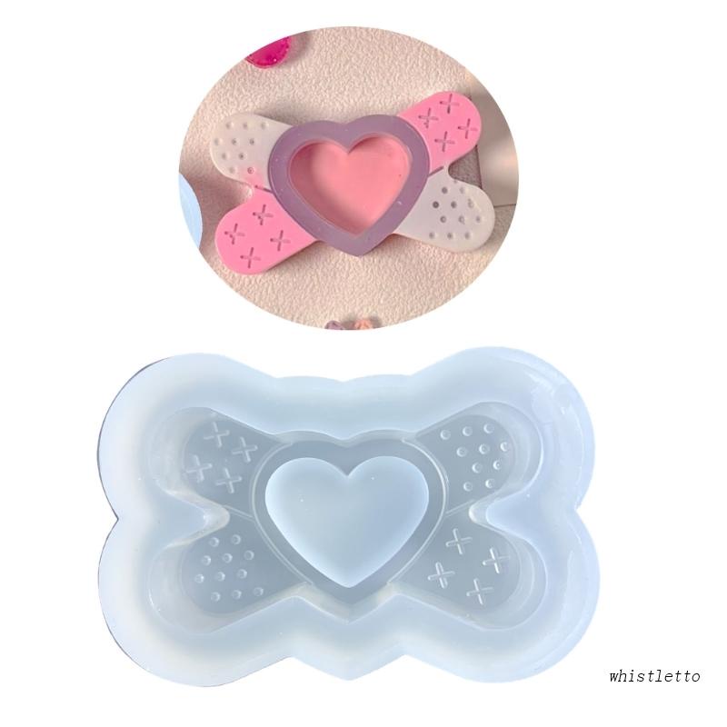 Khuôn Silicone Tạo Hình Làm Móc Khóa DIY 3D Hình Trái Tim