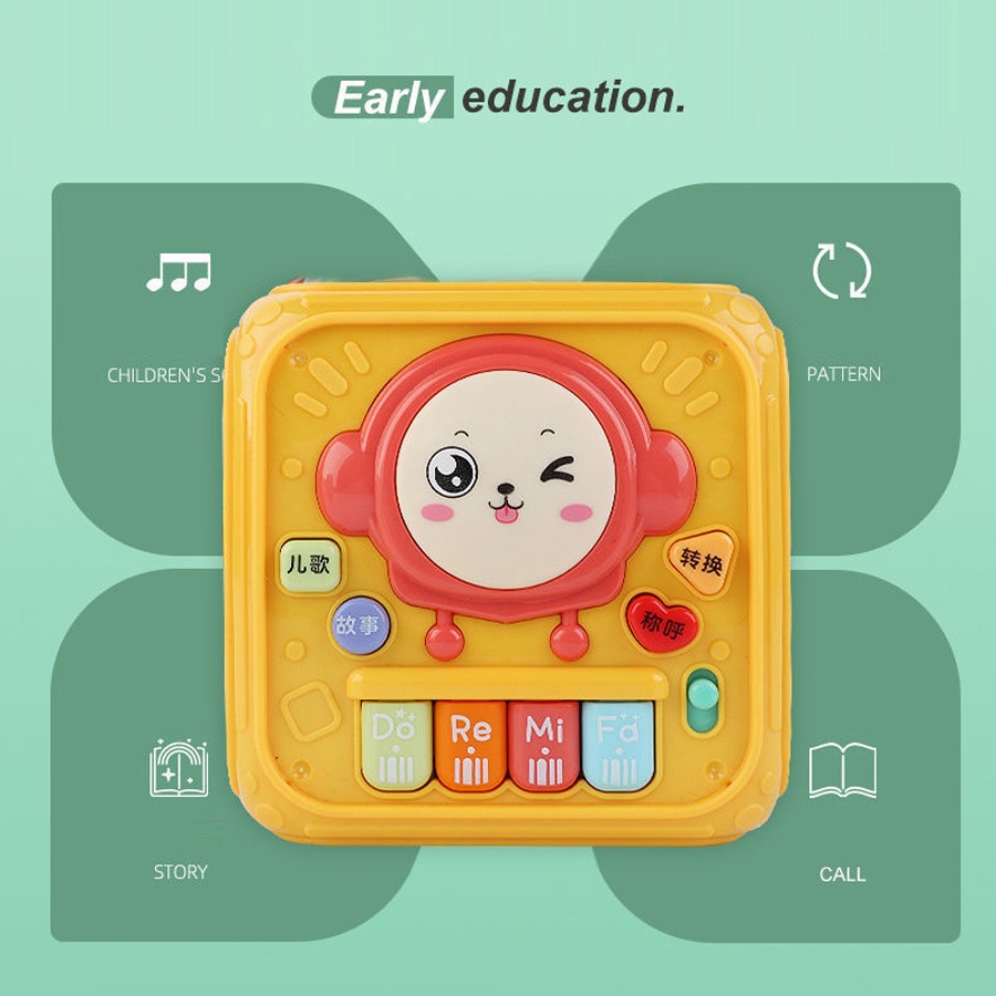 6 IN 1 ACTIVITY MUSICAL TOYS CUBE KIDS LEARNING TOYS BABY DRUMMING ALAT MUSICAL CUBE EARLY EDUCATION TOY