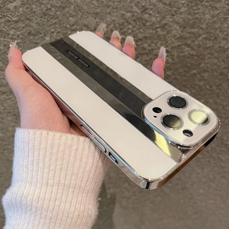 Ốp Điện Thoại Mặt Kính Cứng Chống Sốc Bảo Vệ Ống Kính Máy Ảnh Cho iPhone 13 Pro 14 Promax