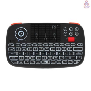 Bàn phím mini rii i4 bluetooth không dây & chuột cảm ứng 2.4ghz cho windows / android