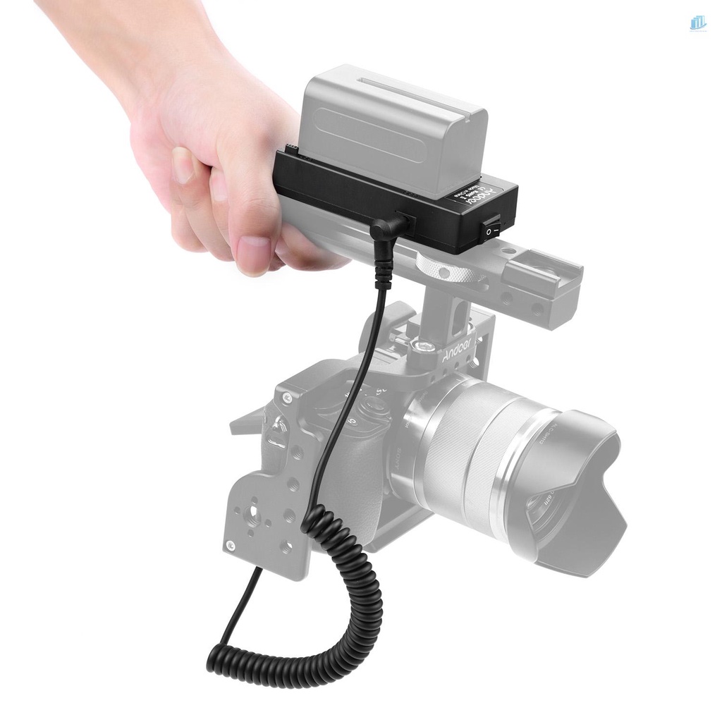 Bộ Chuyển Đổi Đĩa Pin Andoer NP-F970 F750 + Giá Đỡ Pin FW50 Cho Máy Ảnh A7 / A7R / A7S / A7II / A7RII / A7SII / A6300 / A6400 / A6500