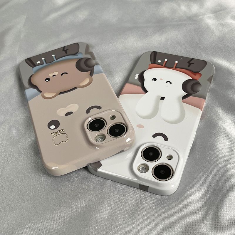 💕Ốp Điện Thoại Cứng In Hình Thỏ Cho Iphone 14 13Pro 12 / 11 / 7 / 8xsxr