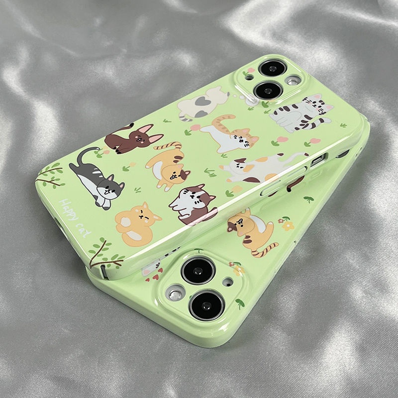 Ốp Điện Thoại Cứng Họa Tiết Chó Mèo Dễ Thương Cho Iphone 1213 promax 14 xs8 7 xr11 BYX1