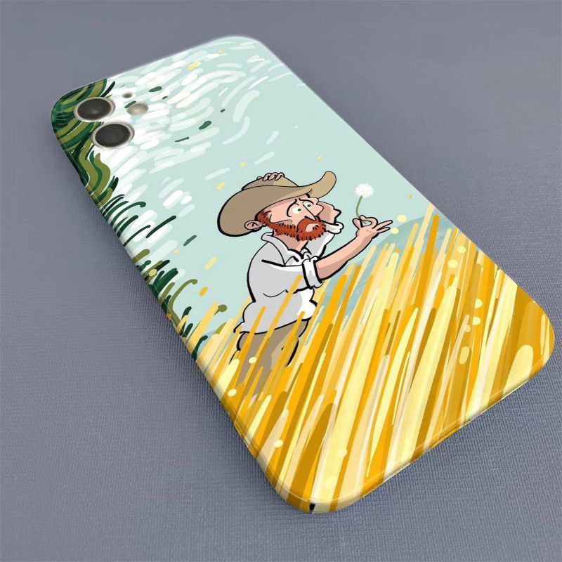 Ốp Điện Thoại Cứng Họa Tiết Tranh Van Gogh Độc Đáo Thời Trang Cho iphone11 XR 13 12 7 14pro ATZ4