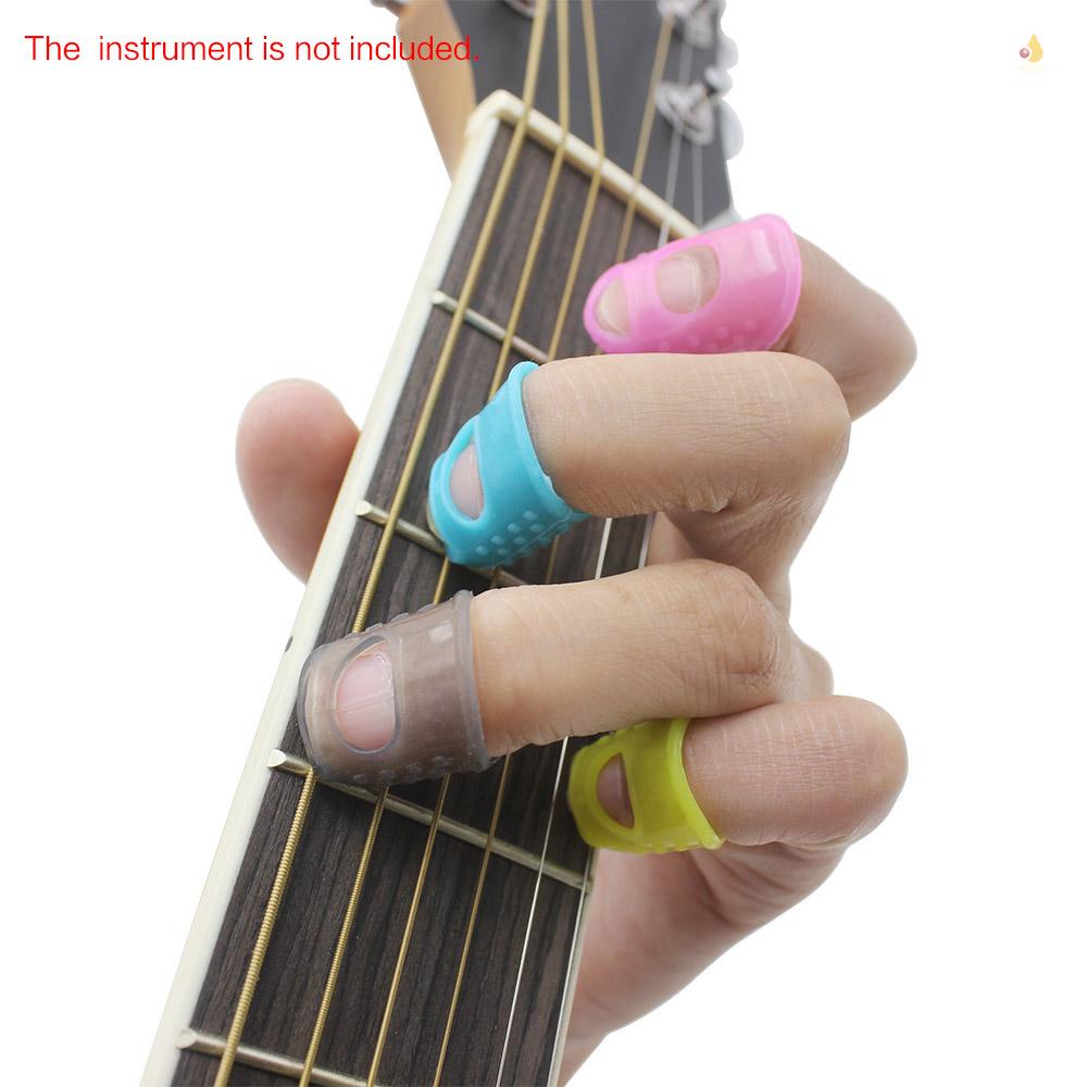 Miếng Silicone Bảo Vệ Ngón Tay Khi Chơi Đàn Guitar / Ukulele / Bass 4 Trong 1
