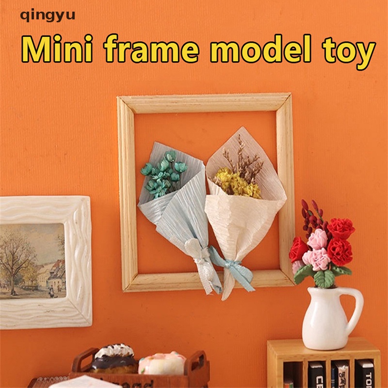 Qingyu 1 Khung Ảnh Mini Hình Chữ Nhật Trang Trí Nhà Búp Bê
