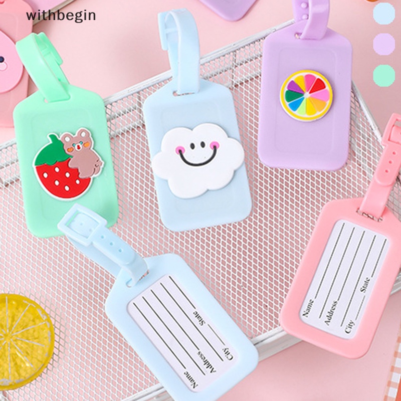 1 Thẻ Ghi Thông Tin Hành Lý Bằng Nhựa Pvc Chống Nước In Họa Tiết Hoạt Hình Sáng Tạo Cho Nam &amp; Nữ