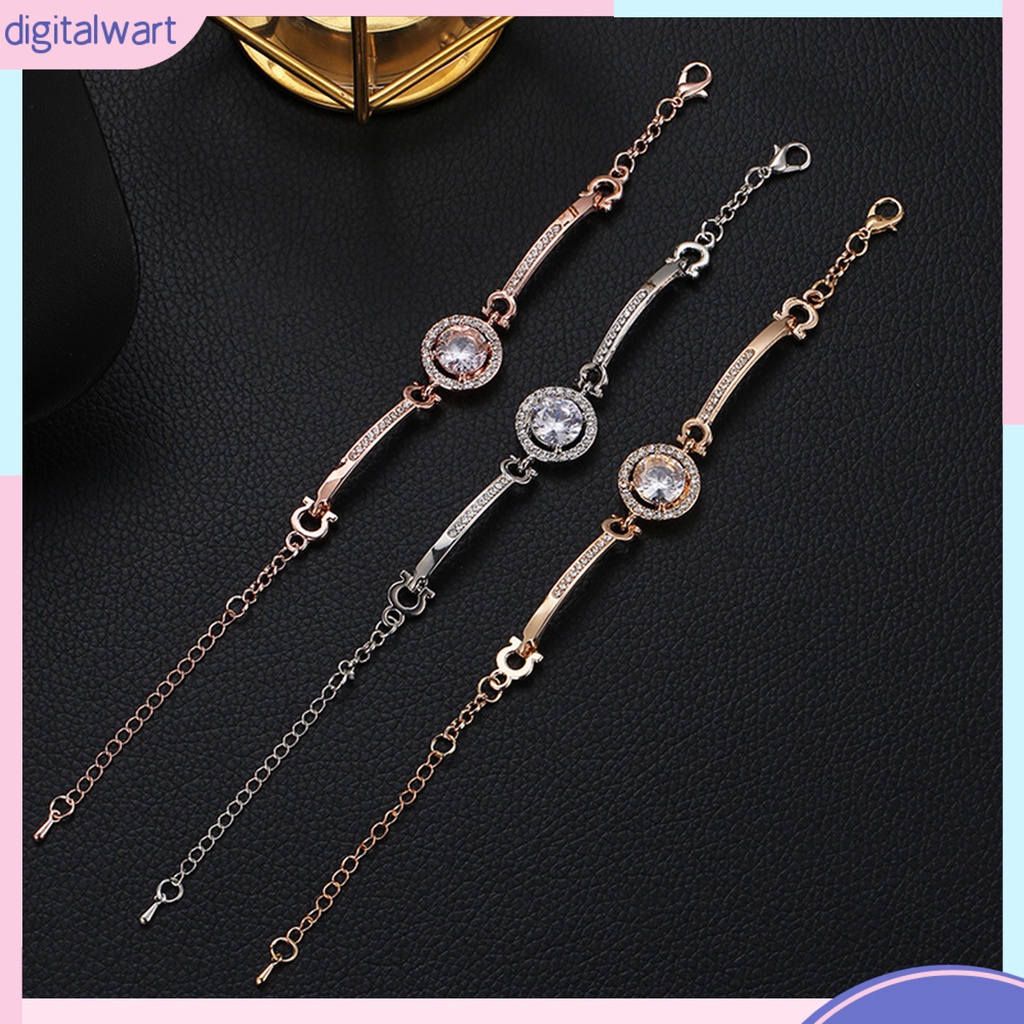 [IGT] Vòng Tay Hợp Kim Mở Rộng Đính Đá Lấp Lánh Có Khóa Tôm Hùm Điều Chỉnh Được Thiết Kế Trang Sức Cho Nữ