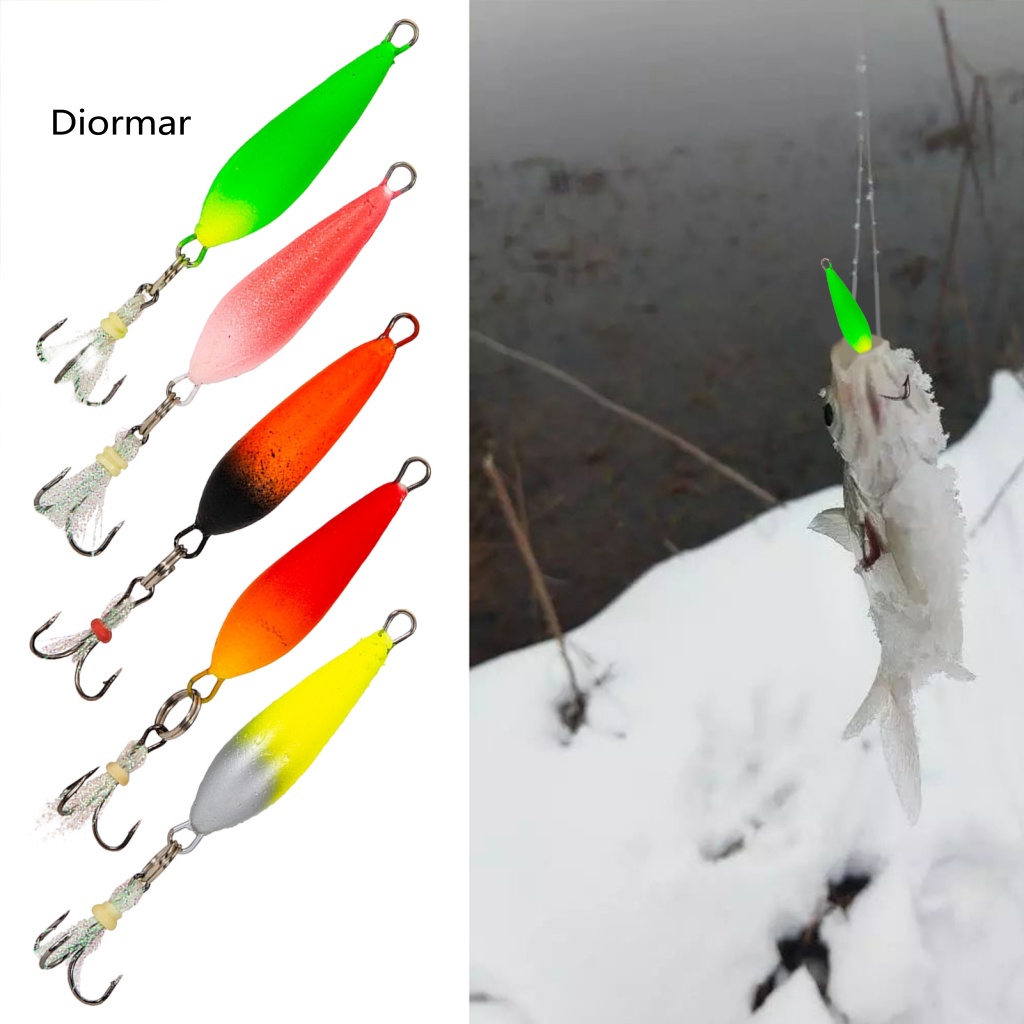 Bộ 5 Mồi Câu Cá Nổi Bằng Thép Không Gỉ Cứng Có Lưỡi Câu Sắc Bén Màu Ngẫu Nhiên