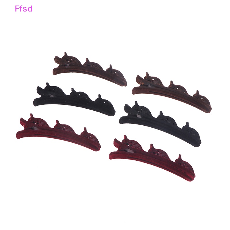 {Ffsd} Bộ 2 Kẹp Tóc Mái Màu Đen Thời Trang Hàng Bán Chạy