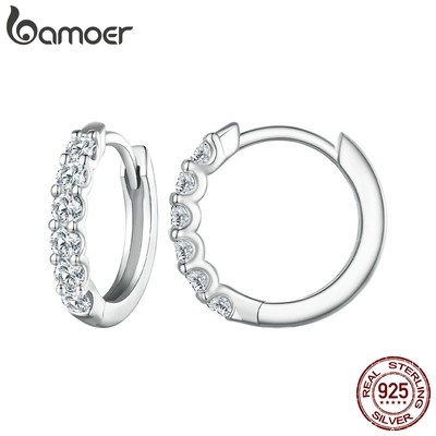 Bamoer Bông Tai Bạc 925 Kiểu Dáng Đơn Giản Cho Nữ mse029