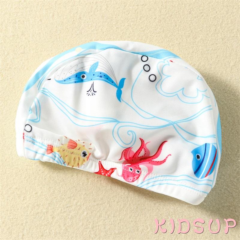 Kidsup1-bộ Đồ Bơi Ngắn In Hình Cá Mập / Khủng Long / Sao Biển / Chơi Game Kèm Mũ Bơi Cho Bé Trai