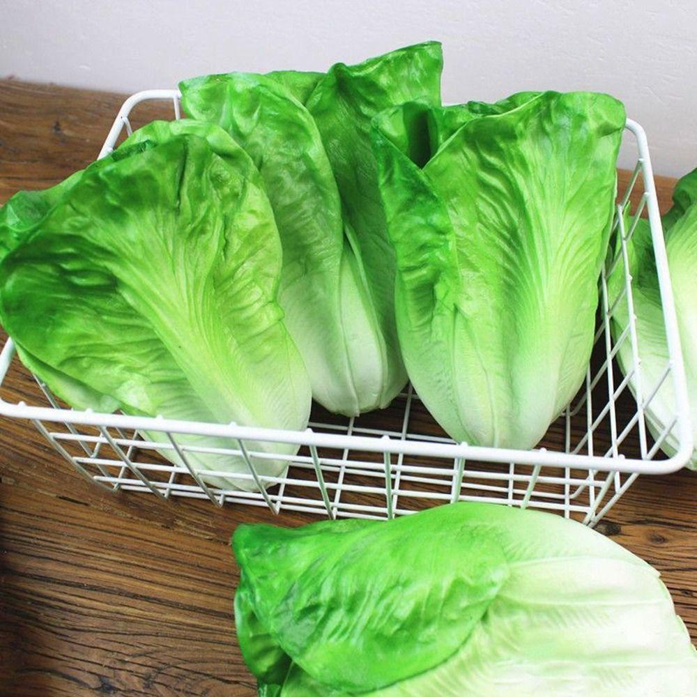 GLENES 1 Mô Hình Rau Diếp Bằng PU Sống Động Như Thật Trang Trí Nhà Cửa / Làm Đạo Cụ Chụp Ảnh