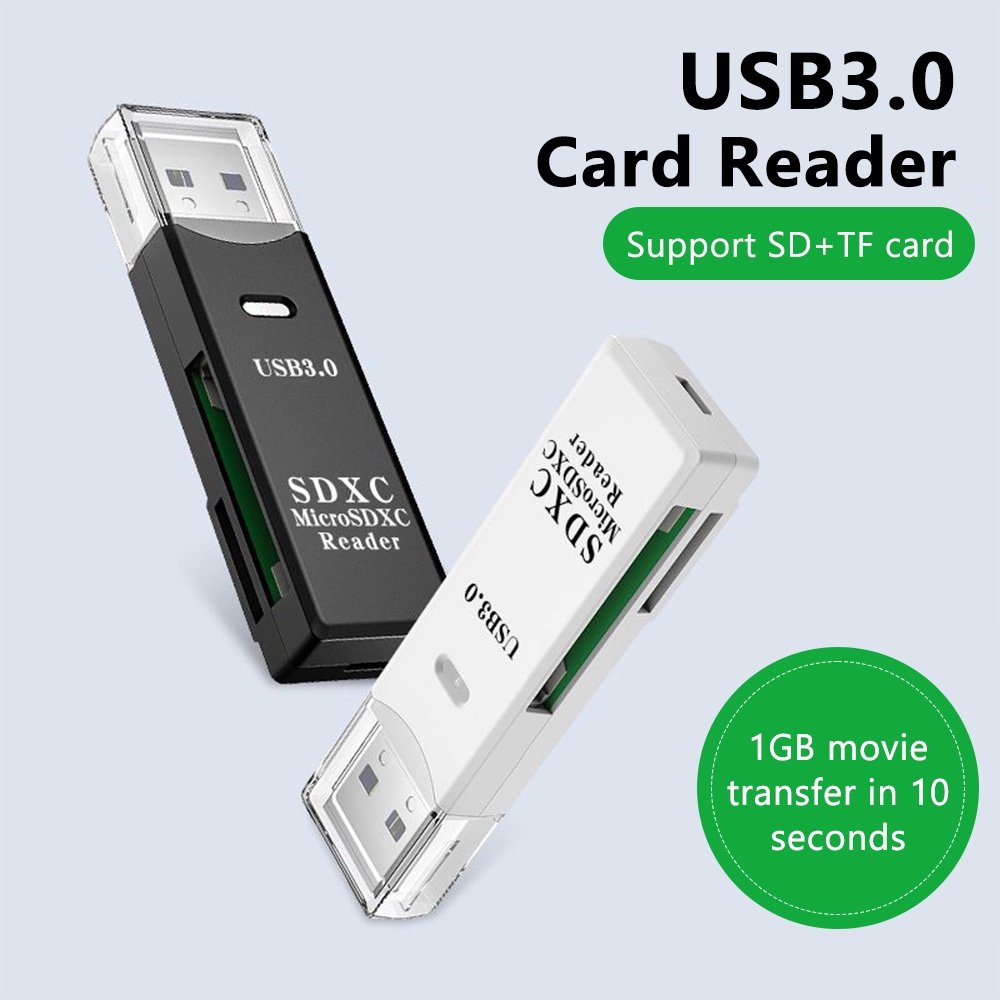 Đầu Đọc Thẻ Nhớ USB 3.0 2 Trong 1 Tốc Độ Cao Cho Điện Thoại / Máy Tính