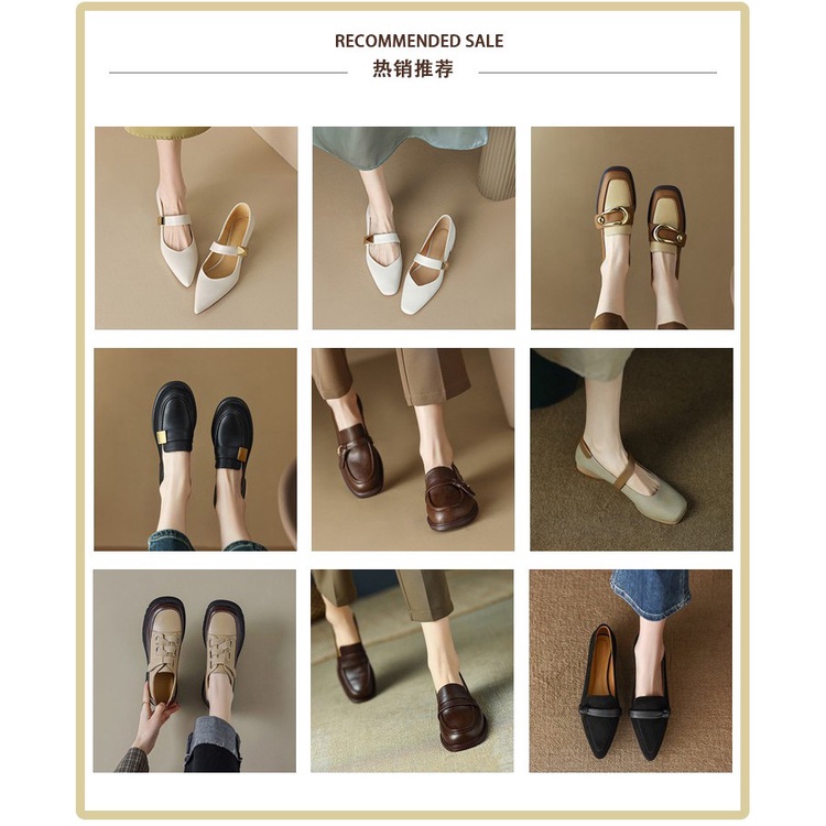 Duoya Tóc Thẳng ~ [Hàng Có Sẵn] Giày Sandal Hở Ngón Quai Da Mềm Phẳng Dày Mùa Hè Dễ Mặc Đi Biển Cho Nữ Miễn Phí Vận Chuyển