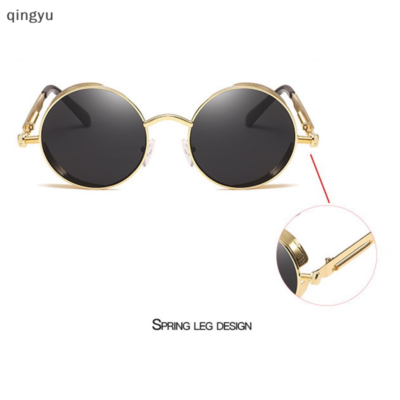 Kính Mát Gọng Tròn Kim Loại Chất Lượng Cao Thời Trang Phong Cách Gothic Steampunk Cổ Điển