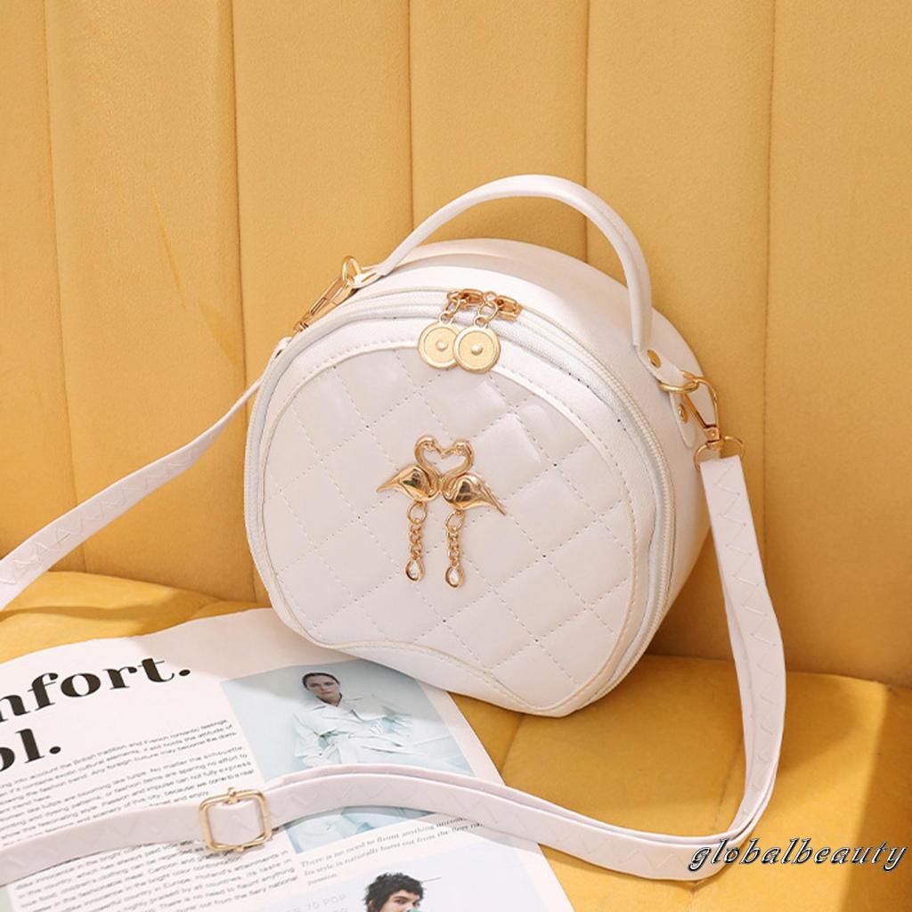 Túi Đeo Chéo Da PU Họa Tiết Kẻ Sọc Sức Chứa Lớn Có Khóa Kéo Dành Cho Nữ