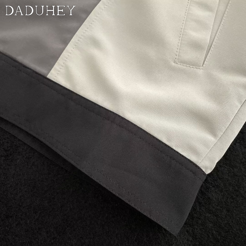 DaDuHey Men's Hong Kong Style Fashionable All-Match Loose Short-Sleeved Top Jacket 2023 New Summer Retro Coat