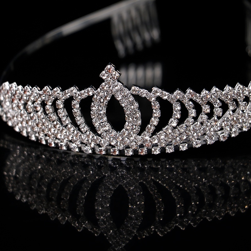 Vương Miện Cài Tóc Đính Đá Pha Lê Thời Trang Cho Bé