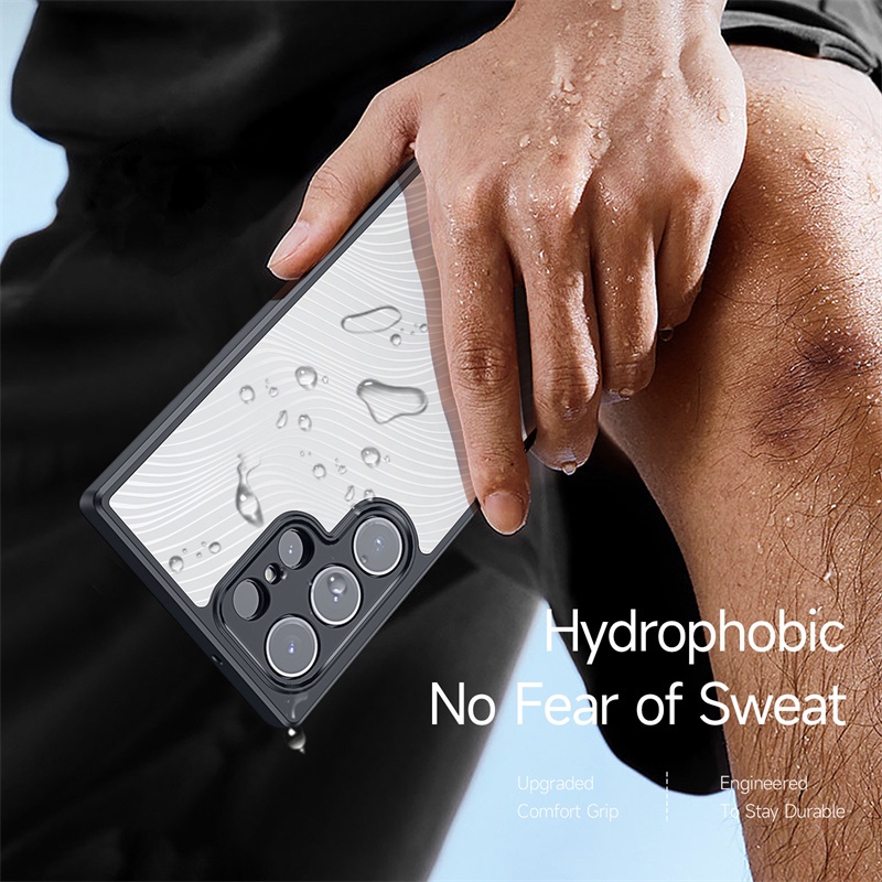 For Samsung Galaxy S23 Ultra s23+ A14 A24 A34 A54 Flip4 fold4 Shockproof Clear Matte Back Case Hybrid Bumper wave Cover