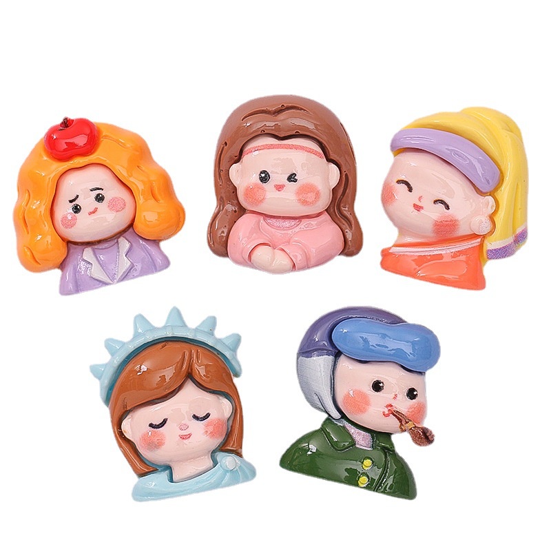 Bộ 10 Phụ Kiện Trang Sức Hình Tranh Nổi Tiếng Q Diy Bằng Nhựa Resin