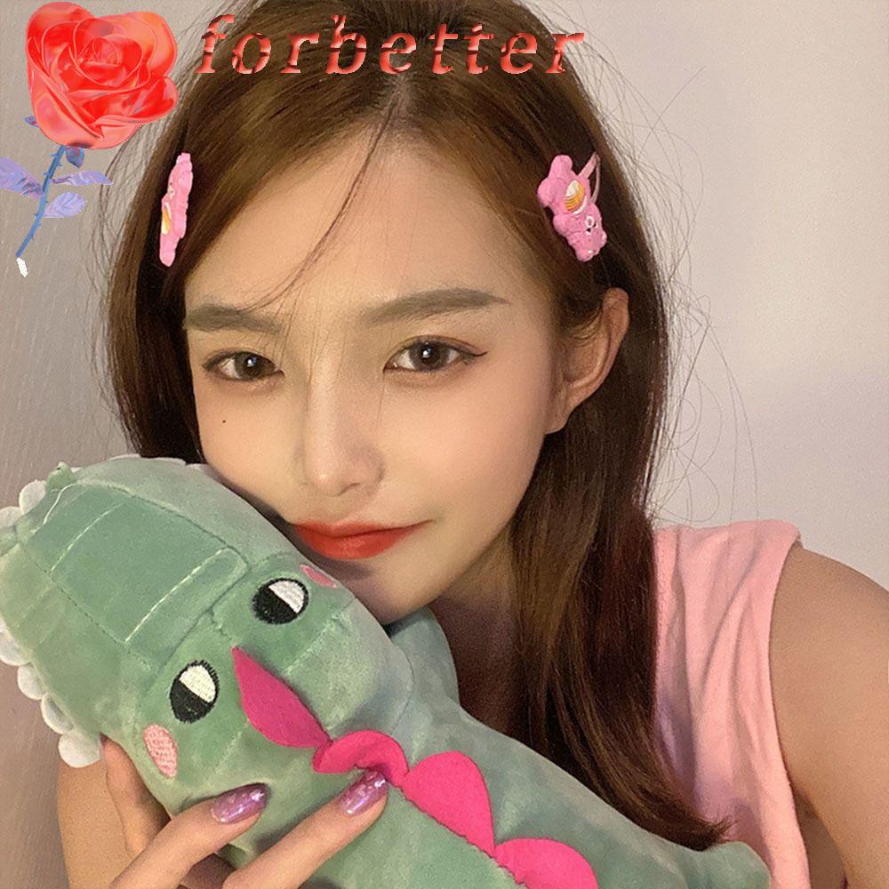 Kẹp Tóc Mái Bằng Vải Họa Tiết Gấu Hoạt Hình Dễ Thương Cho Bé Gái