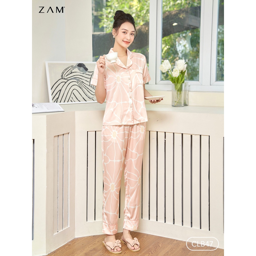 ZAM - CLB47 - Ngắn tay quần dài TRỪU TƯỢNG - CAM