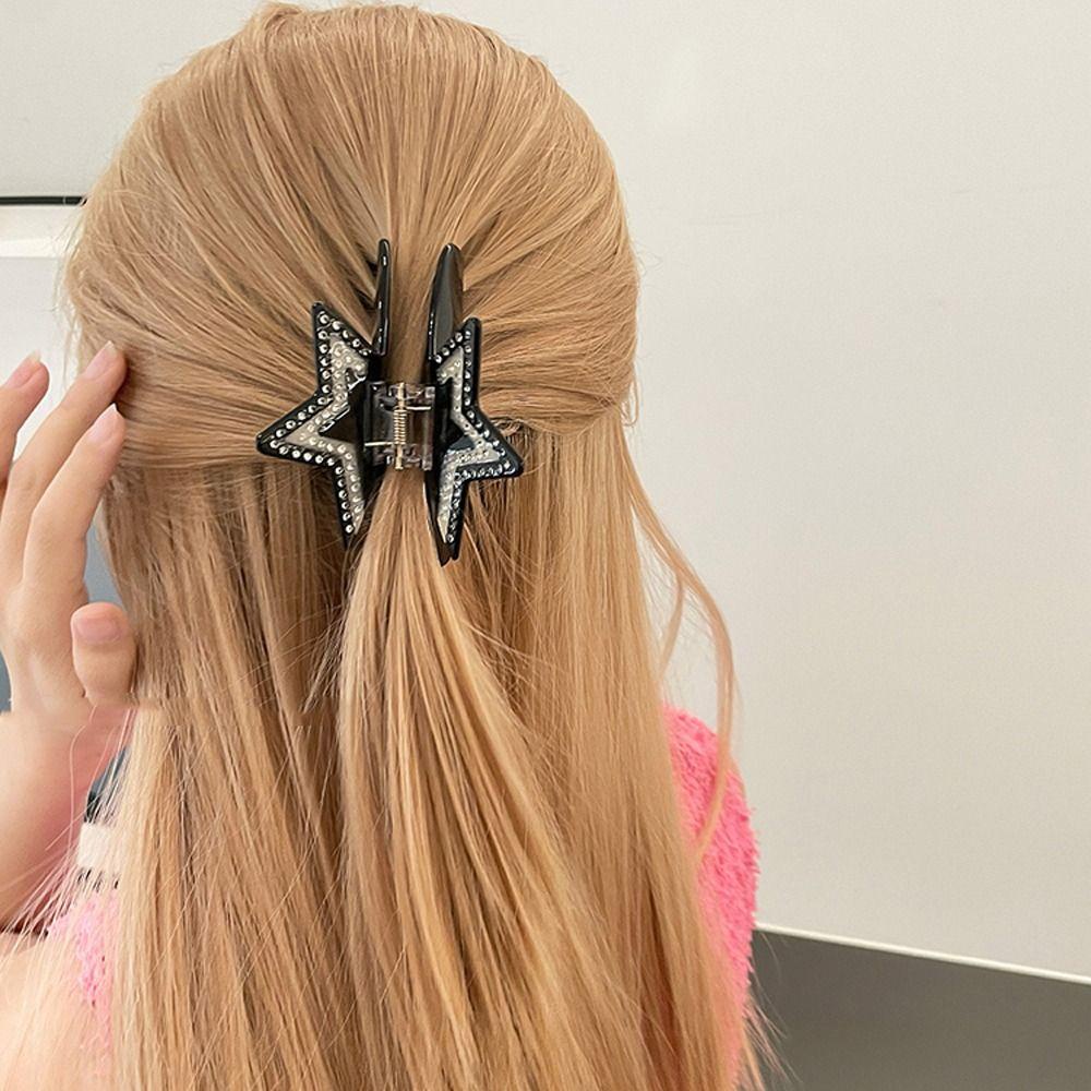 Kẹp Tóc Hình Ngôi Sao Acetate Thời Trang Hàn Quốc Y2k