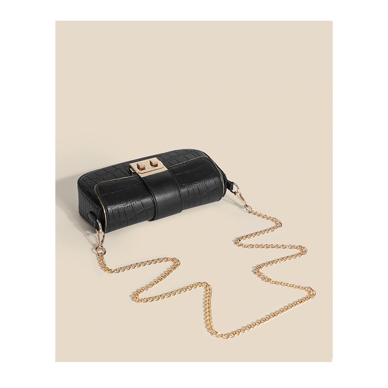 Túi Đeo Chéo Dáng Vuông Nhỏ Phối Dây Xích Thời Trang Mới Trẻ Trung