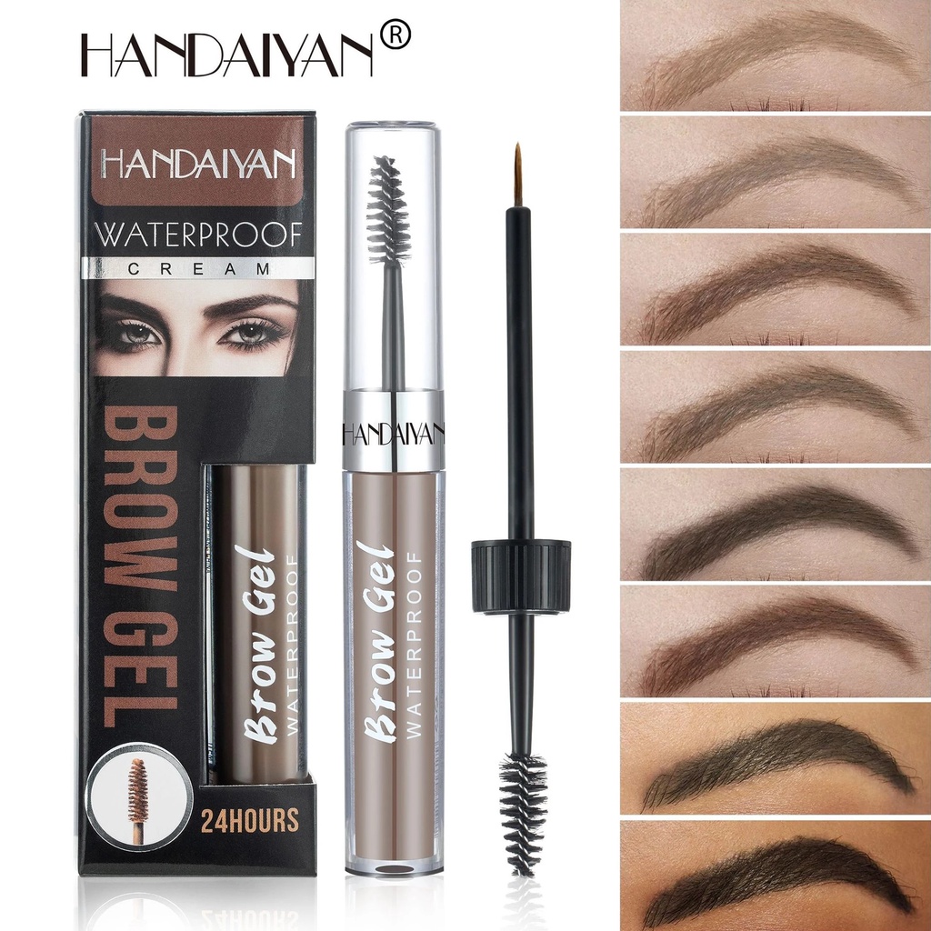 Kem Nhuộm Lông Mày Dạng Lỏng 6 Màu Tùy Chọn Chống Nước Kèm Cọ Trang Điểm HANDAIYAN